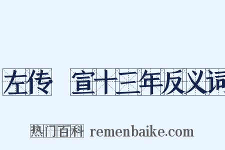 左传·宣十三年反义词是什么意思的图片